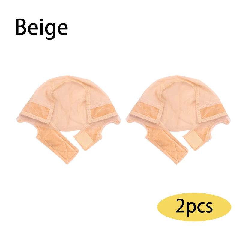 Female Headband Wig Cap Hd Lace Wig Cap For Wig Making U Part Wig Caps With Adjustable Velvet Wig Grip To Wear Wig Nude Hair Net