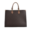 Large-capacity women's bags in Europe and the United States retro shoulder bag classic letters PU commuter handbags women