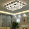 Modern Luxury Crystal LED Chandelier For Living Room Bedroom Dining Room Kitchen Ceiling Lamp Silver Chrome Remote Control Light