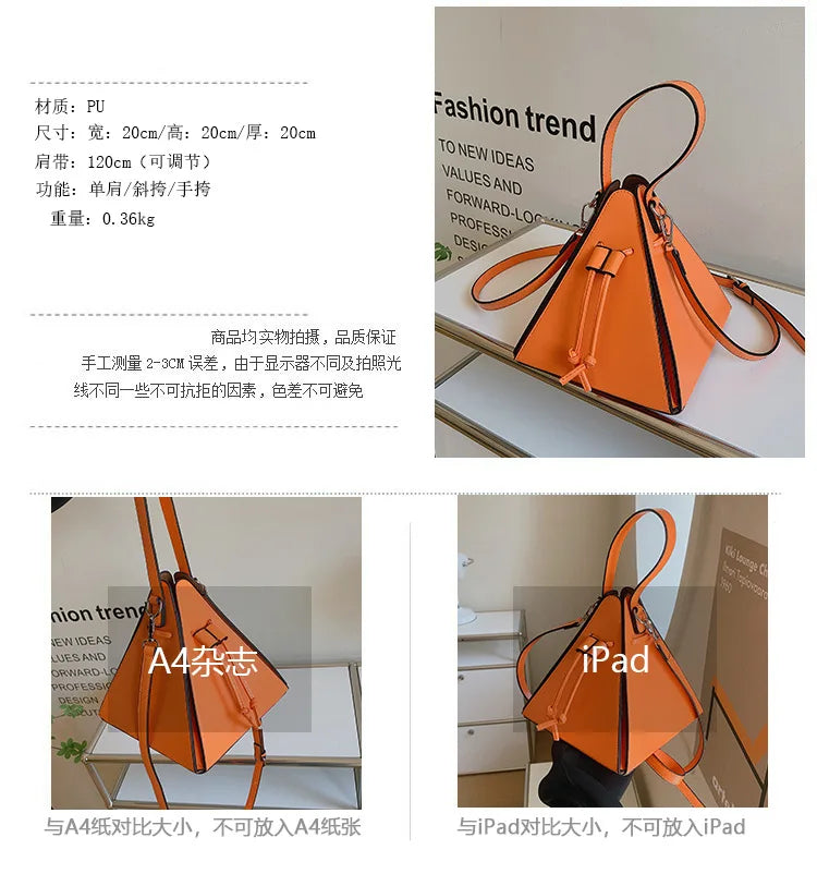 Fashion Ladies Shoulder Bags Handbag Sense of luxury Women Bags High quality Leather Crossbody Bag Designer Female Triangle Bags