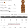 Weird Puss Backless Romper Women Halter Bandage Leopard Print Fit Tight Stretch Summer Sexy Hipster Activity Workout Playsuits