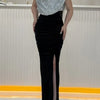 Spring Sequined Patchwork Sleeveless Long Dress Casual Party Draped Split O Neck Sequin Splicing Party Dress 2025