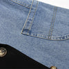Women Vintage Fashion Blazer Denim Patchwork Jackets 2022 Autumn Winter Irregular Coat Women Long Sleeve Loose Korean Outerwear