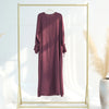 2025 Premium Nida Ruffle Sleeves Women Muslim Dress with Front Zipper Ramadan Abaya Islam Clothing Maxi Dress Female Modest Robe