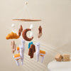 Baby Crib Mobile Rattle Toy 0-12Months Infant Soft Felt Teddy Velvet Pink Bear Bed Bell Hanging Toy Holder Bracket Crib Girl Toy