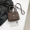 PU Square Compact Shoulder and Crossbody Bags Zipper Unique Design High Quality Hand Bags for Women 2025 Designer Style Bolso