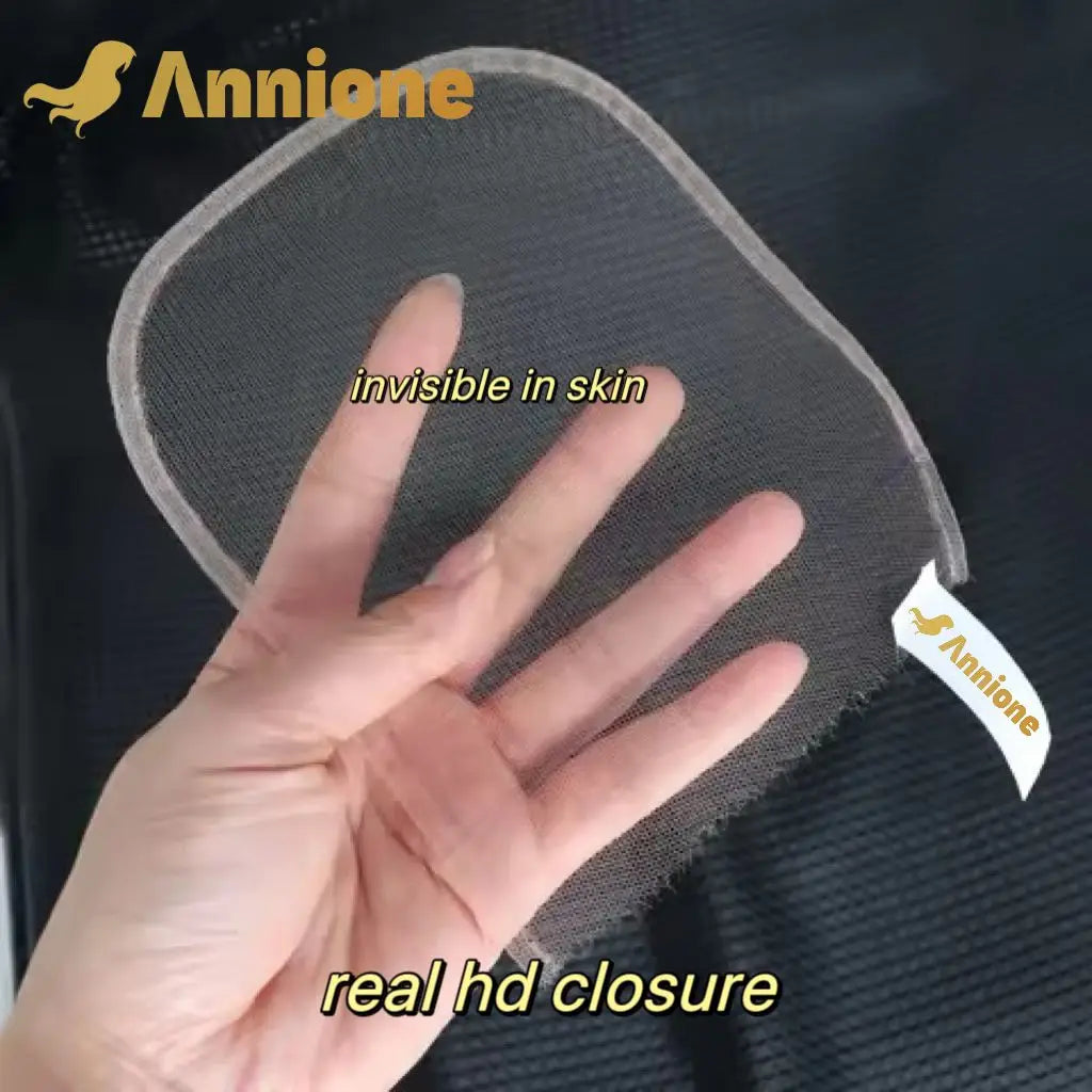Annione 13x4 Straight Frontal Lace Only Real HD Transparent Lace 4x4 5x5 Closure 100% Brazilian Human Hair HD Pre plucked Lace