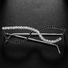 Stonefans Simple Rhinestone Cat Eye Glasses Frames Jewelry for Women Statement Spectacle Eye Decoration No Lens Eyewear Gift
