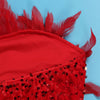 Women Dress Strapless Dresses Sexy Mid Length Vestidos Slim Fit Off Shoulder Sleeveless Elegant Splice Feather Hip Wrap
