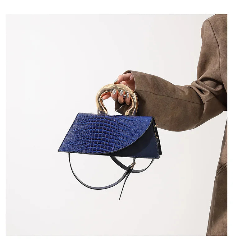 Solid Alligator PU Shoulder and Crossbody Bags Personality Designer Style High Quality Hand Bags for Women 2024 Fashion Hot Sale