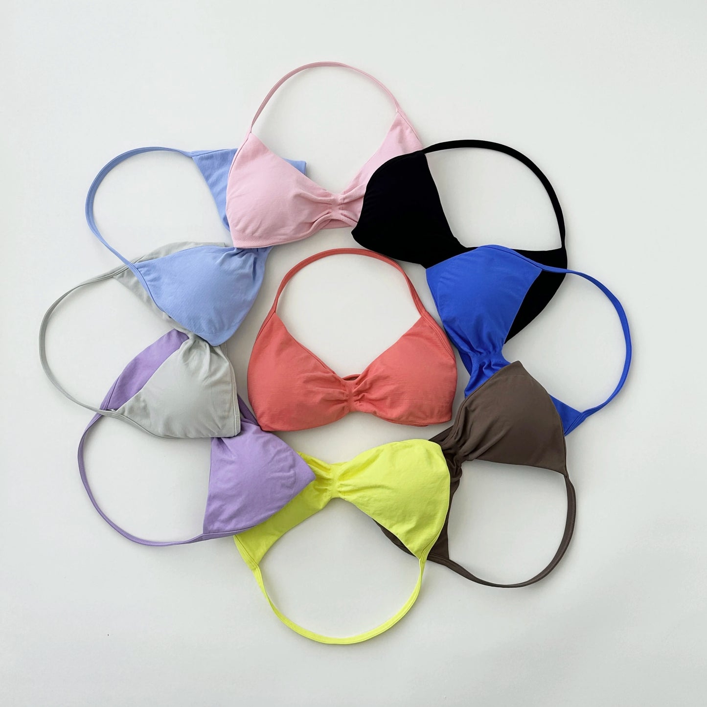 Impact Sports Bra Strappy Backless Yoga Gym Bra Removable Cups Women Workout Clothing Gym Top Halter Sport Bras