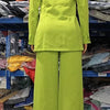 Women's Urban Suits 2025 Spring/Summer Latest Elegant Notched Collar Blazer Long sleeved Coat&Pocket Design Button Pants Set
