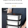 Stainless Steel Camping Lunch Box Sealed Leak-proof Bento Box Microwave Suitable Large Capacity Refrigerator Freezer Storage Box