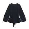 TRAFSHE Spring Women Shoulder Pad Belt Knit Blazer Women Retro V-neck Long Sleeve Versatile Female Coat Women Clothes 9598/128
