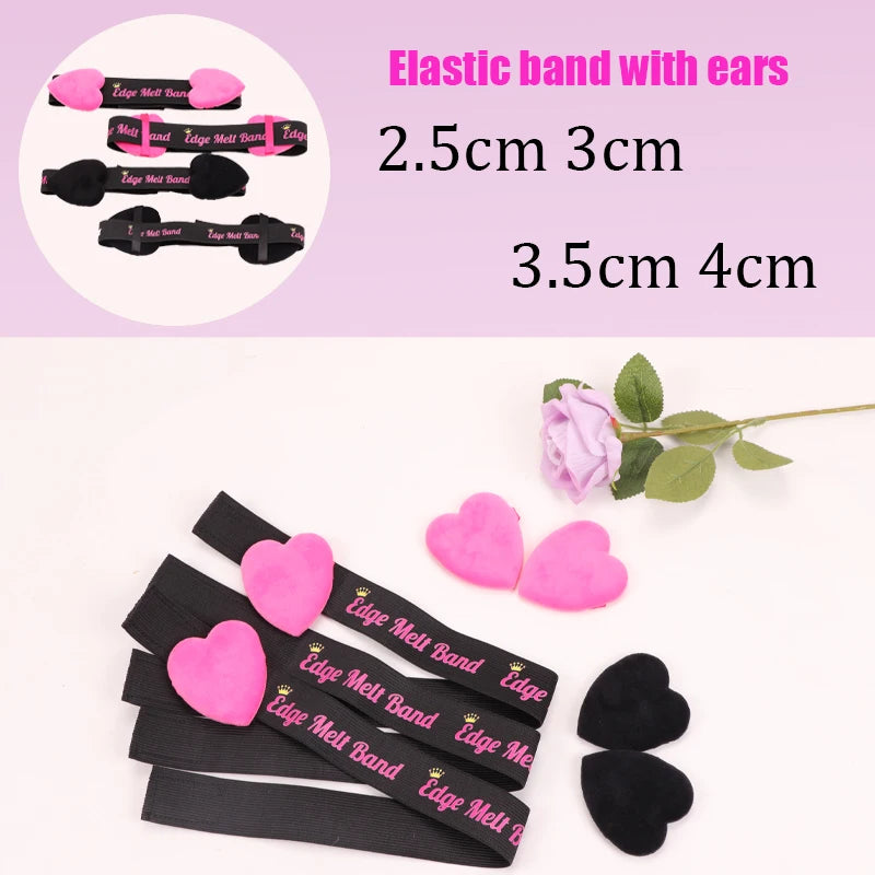 Lace Melting Band With Ear Cover Elastic Band For Wigs Black Wigs Edge Wrap To Lay Edges Wig Headband Lace Frontal Band