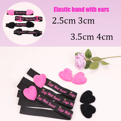 Lace Melting Band With Ear Cover Elastic Band For Wigs Black Wigs Edge Wrap To Lay Edges Wig Headband Lace Frontal Band