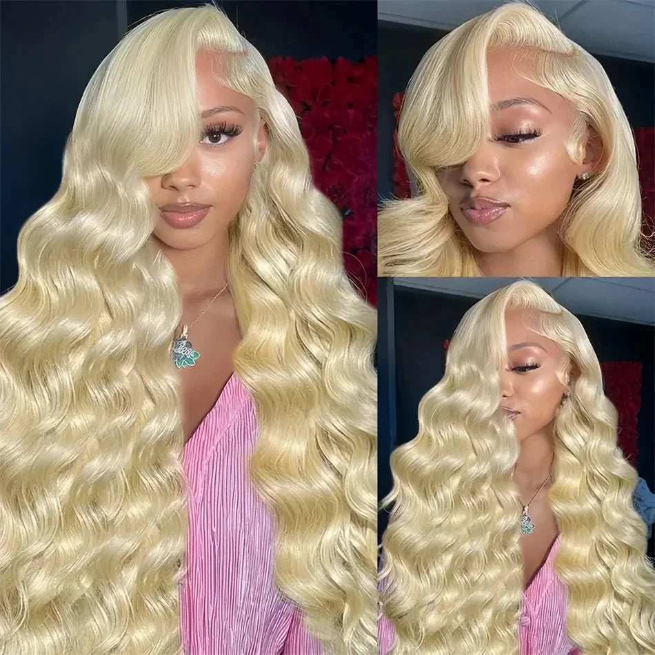 613 Blonde Wig Body Wave Wigs Human Hair 13x6 Hd Lace Frontal Wig Transparent Lace 250 Density 13x4 Lace Front Human Hair Wig