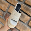 Luxury Handmade Full Rhinestones Platform Wedges Women Slippers Sandals Fashion Summer High heels Mules Slides Chunky Shoes