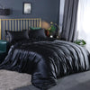 Bedding Duvet Cover Set Soft Silky Textured Comforter Cover with Corner Ties and Zipper Closure, Envelop Pillowcase