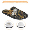 Custom Queen Of Absolutely Everything Gold Baroque Soft Memory Foam House Slippers Women Comfy Warm Anti-skid Sole Slipper