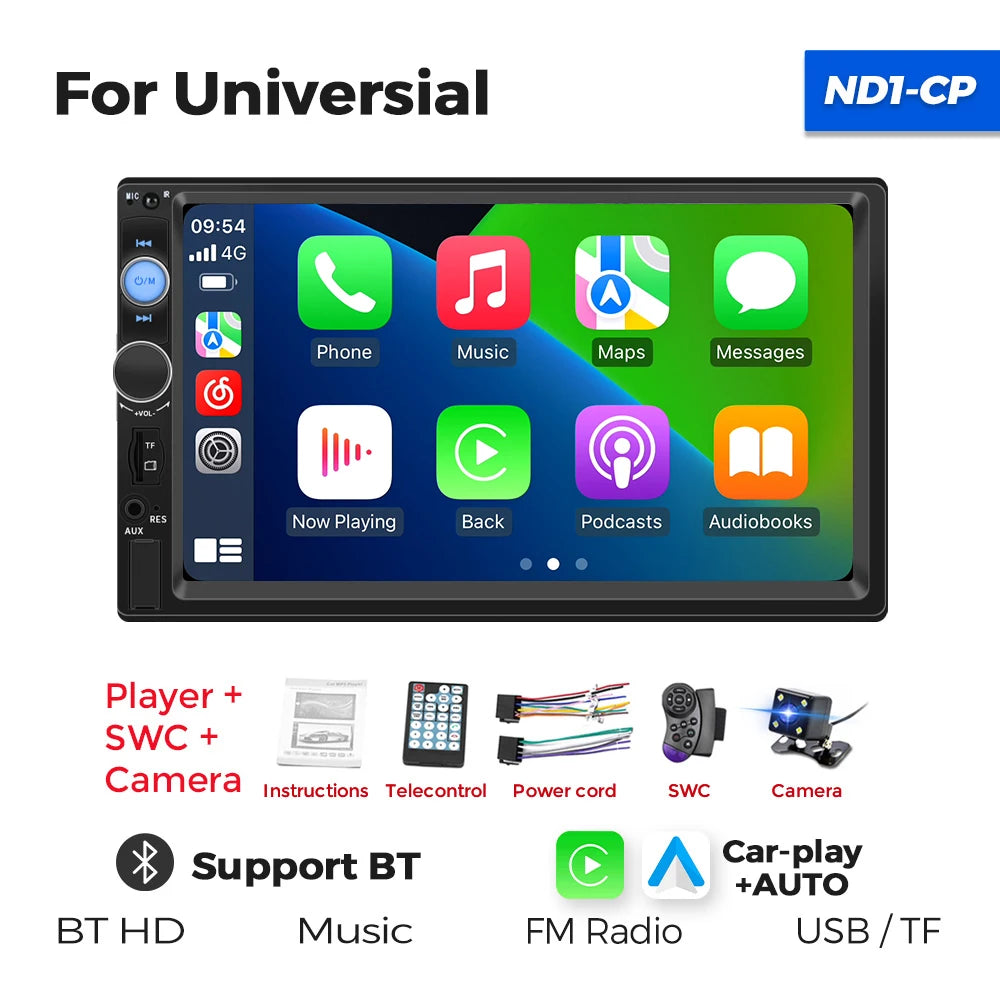 ND1 7010B 2din Dual USB 7Inch Car Radio Autoradio Multimedia Player TF Card for Nissan Hyundai Kia toyata Chevrolet Ford Suzuki