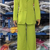 Women's Urban Suits 2025 Spring/Summer Latest Elegant Notched Collar Blazer Long sleeved Coat&Pocket Design Button Pants Set