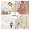Crib Mobile Bed Bell Wooden Baby Rattles Soft Felt Cartoon Animal Bed Bell Newborn Music Box Hanging Toy Crib Bracket Baby Gifts