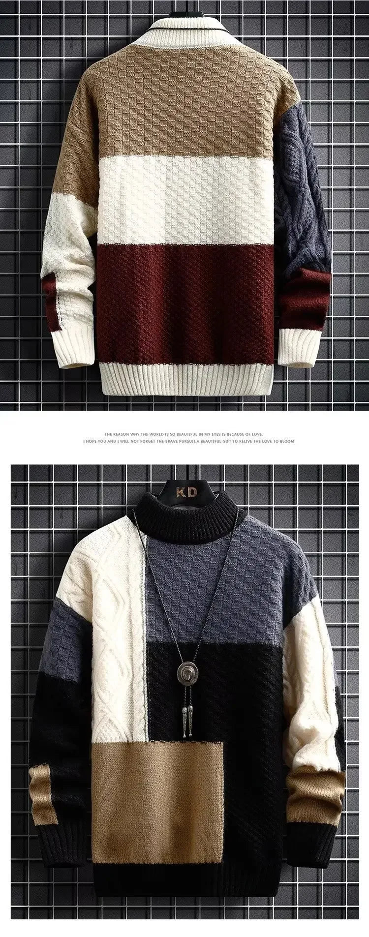 2023 New Men's Sweater Autumn Winter Japanese Style Knitted Trendy Pullovers Basic Killer Whale Cardigan Fashion