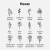 eManco Custom Birth Month Botanical Flower Pendant Stainless Steel Gold Plated Personalized Name Necklace Women's Accessories