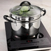 4-Piece Stainless Steel 3-Quart Steamer and Bain-A-Bailow Set for Soups, Stews, and Pasta
