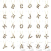 MHS.SUN New Leopard Bubble Letter Necklace Gold Plated Chunky Bubble Zircon 26 Initial Pendant Necklace Women Fashion Jewelry