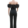 Bonnie Forest Woman Jumpsuits Elegant Rose Detail One Piece Women Clothing Club Overalls Celebrities Outfits Party Sexy Clubwear