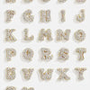 DOREMI Fat Bubble Slide Initial Letters Bracelet Full Crystal Letters Women Name DIY Sliding Slider Letter Bracelets