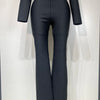 Women Sexy Long Sleeve Beading Bodycon Two Pieces Pants Bandage Set 2025 Celebrity Designer Fashion Women's Luxury Birthday Set
