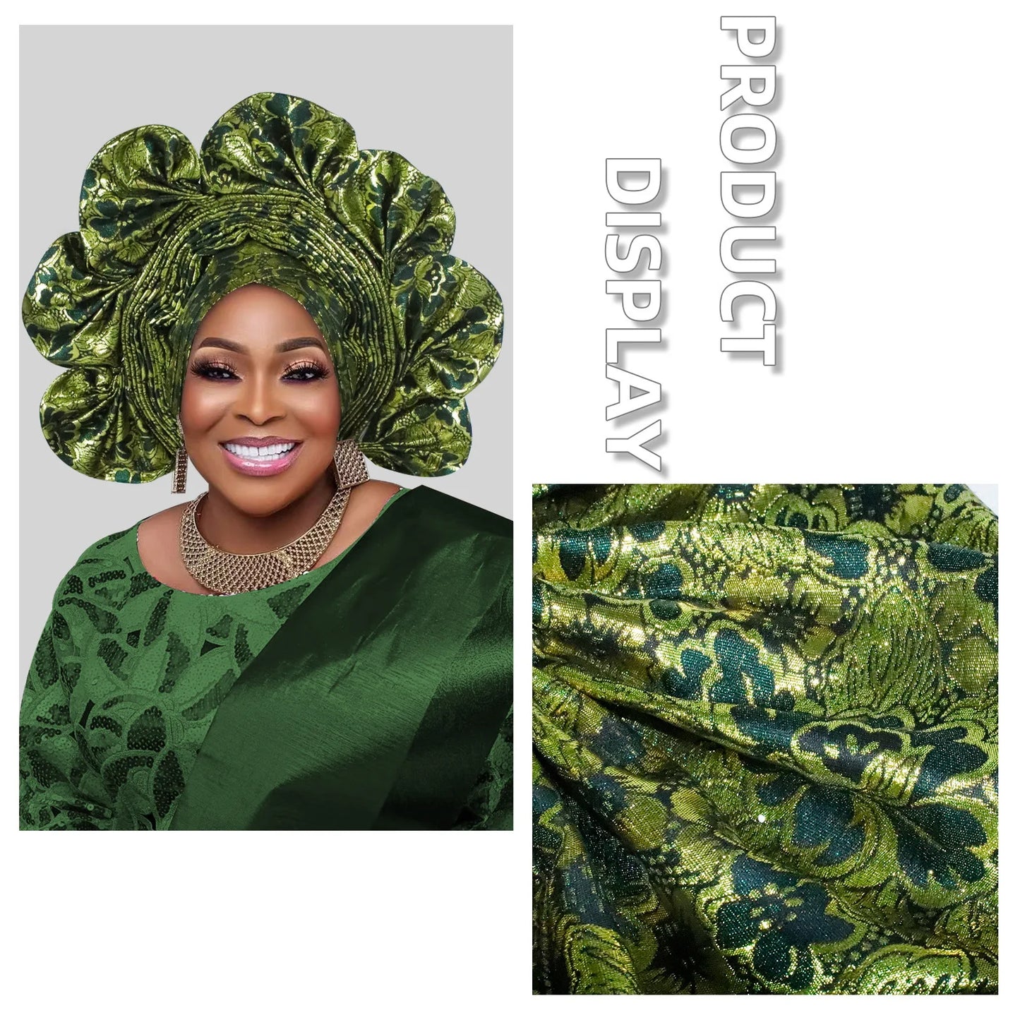 Already Made Turban Cap for Women Nigerian Wedding Headpiece African Auto Gele Headtie Aso Oke Headgear Bonnet Head Wrap Hijab