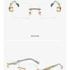 Hexagon Rimless Sunglasses Square Women Retro Men Sun Glasses Brand Designer Eyewear UV400 Shades Oculos Female Gafas