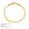 eManco Stainless Steel Adjustable Classic Snake Chain Bracelet Women's Gold Plated Jewelry Wholesale