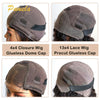 Ombre Blonde Wear and Go Glueless Short Curly 250% Density Human Hair Wigs Princess Hair Ready To Wear Lace Frontal Wigs