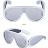 Oversized Wave Mask One-Piece Sunglasses Women Sports Y2K Punk Sun Glasses for Lady 2024 Luxury Brand Steampunk Eyewear Goggle