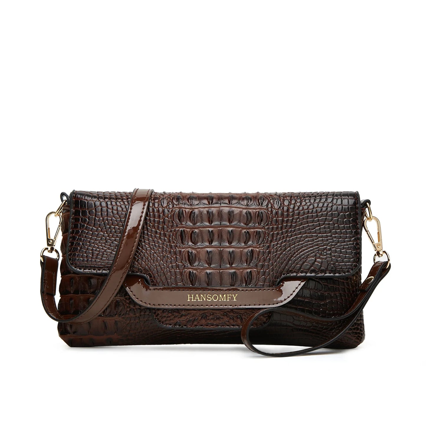 New Fashionable Large Capacity Crocodile Pattern Handbag Trendy Women's Crossbody Bag Quality Single Shoulder Bag Motorcycle Equ