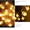 Rose LED Flower String Lights Garland Fairy Lights Romantic Lamp 3M 20LEDs For Wedding Valentines Day Christmas Party Decoration