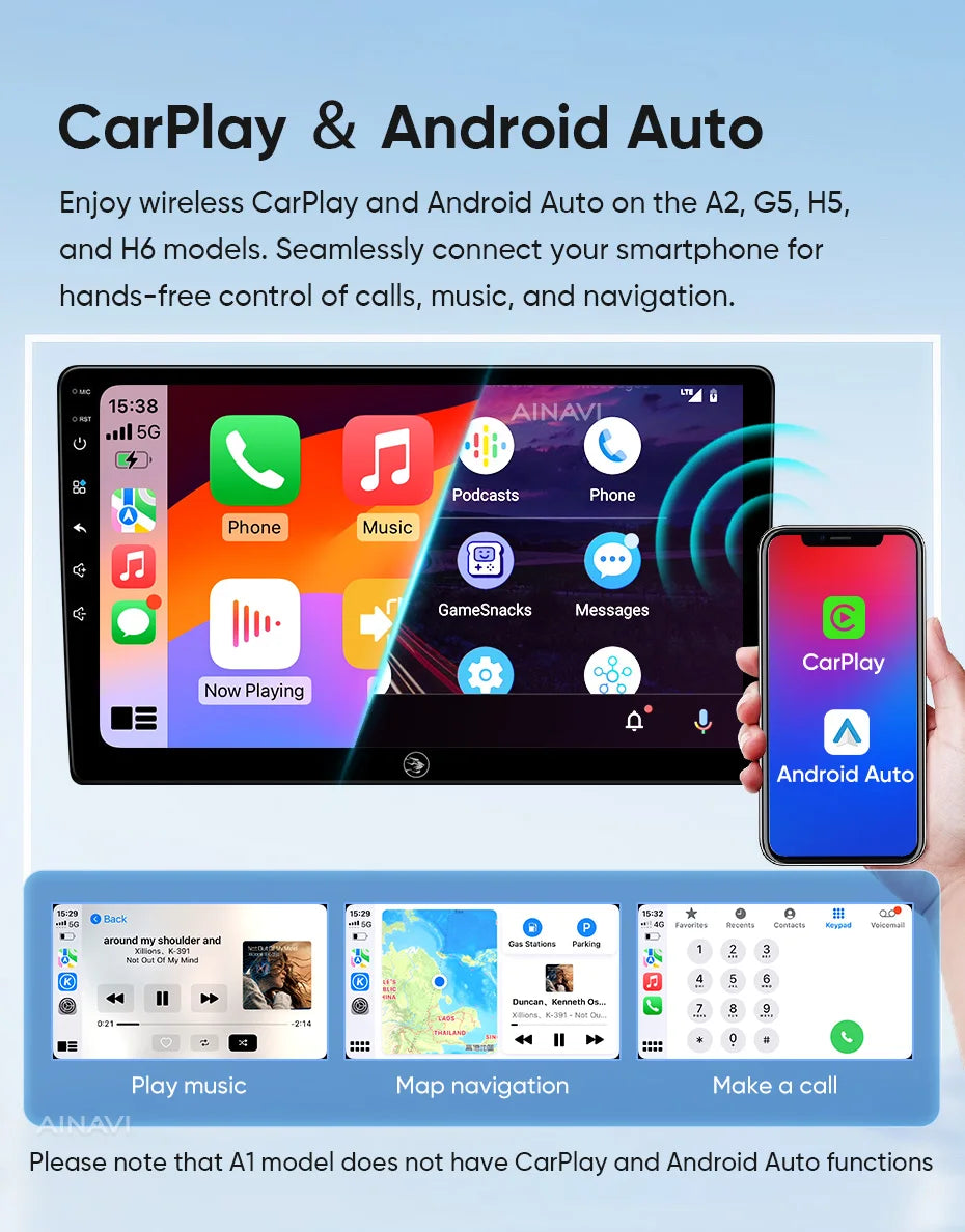 Ainavi Car Radio For Peugeot 307 CC 307CC 307SW 2002 - 2013 Wireless Carplay Android Auto Stereo Multimedia Player 4G 2 Din