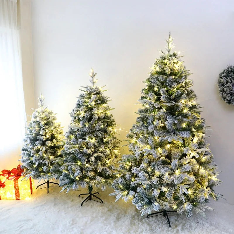 Artificial Christmas Tree PE+PVC Material Snow Spray Fusing Christmas Tree 120cm to 210cm Family Christmas Atmosphere Decoration