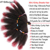 Afro Kinky Curly Hair Bulk Synthetic 12inch Ombre Marley Twists Braiding Hair #1B 4 27 30 33 99J Green Ombre Purple Brown Colors