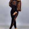 2024 New Autumn Women's Long-Sleeved Round Neck Off-Shoulder Fashion Casual Suit Pants Set Woman Coordinated Pants Sets