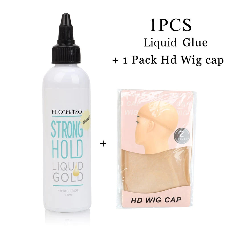 Clear Liquid Gold Lace Wig Glue For Bald Cap Beginner Friendly Strong Hold Lace Adhesive Gel Hair Bond And Wig Cap Easy To Apply
