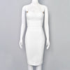 BEAUKEY Summer White Rhinestone Bandage Evening Dress Women Luxury Maxi Spaghetti Strap Red Club Celebrity Evening Party Vestido