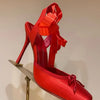 Ladies' New Summer Square Satin High-heeled Sandals with Ankle Straps, Fashionable Party and Banquet Ballet High-heeled Shoes