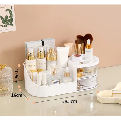 Drawer Type Cosmetics Storage Box, Desktop Dresser Skin Care Shelf, Office Stationery Lipstick Makeup Box Bedroom Home