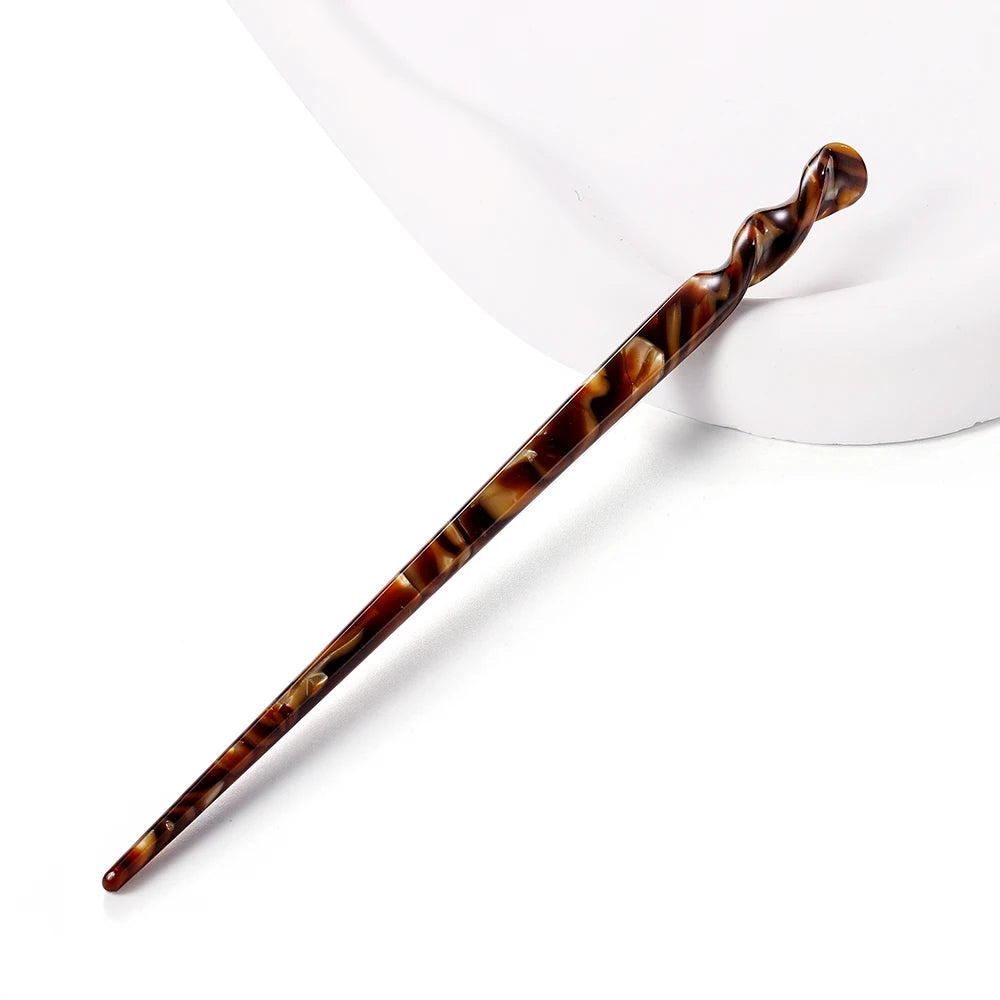 Chinese Style Hair Sticks Vintage Acetate Resin Chopstick Women Hairpins Hair Clip Pin Headwear Wedding Hair Jewelry Accessories